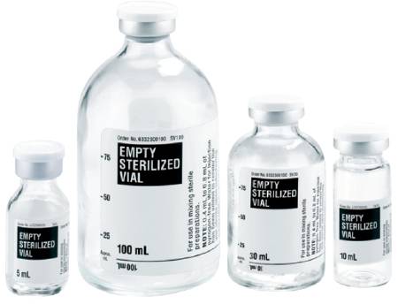 Vial Empty Glass Sterile Clear 10mL by Fresenius Kabi USA, LLC.  ID 63323-0001-10